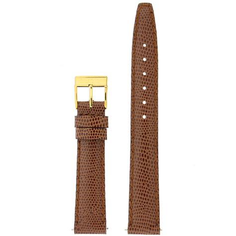 Genuine GUCCI Watch Band 14mm Tan Genuine Lizard 6300L 